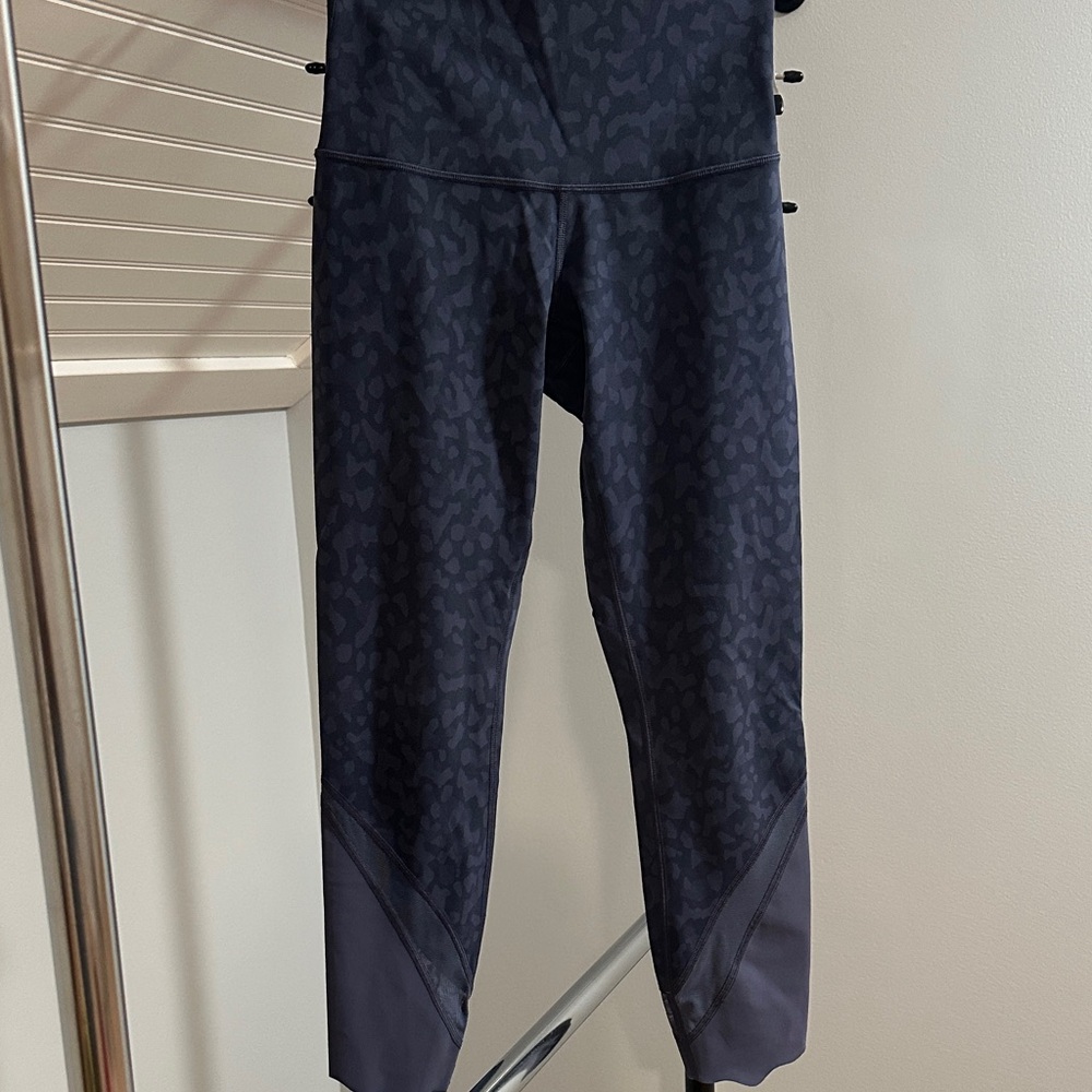 Blue Leopard Print Lululemon Leggings